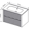 Мебели за баня PVC » ICP BG 8043 + МИВКА ICC 8066 БЯЛ ГЛАНЦ - цена: 599.00лв.