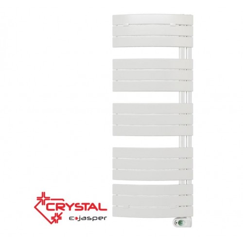 Електрическа лира за баня Crystal E-JASPER WHITE 600 W, бяла, 1380X550 mm