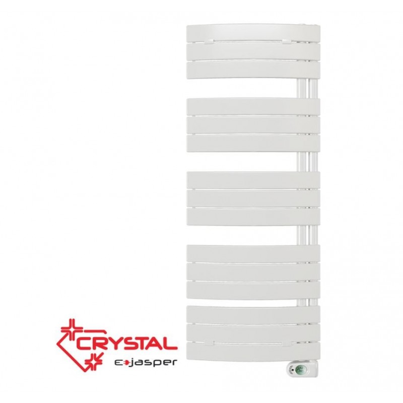 Електрическа лира за баня Crystal E-JASPER WHITE 600 W, бяла, 1380X550 mm - цена: